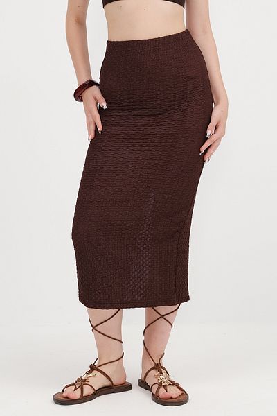 Addax Textured Midi Skirt E0575