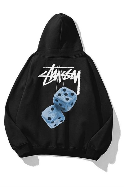 Trendiz Hanorac unisex Stüssy Zar negru