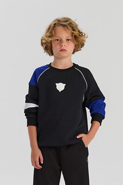 Nebbati Hanorac negru pentru băiat BG Store