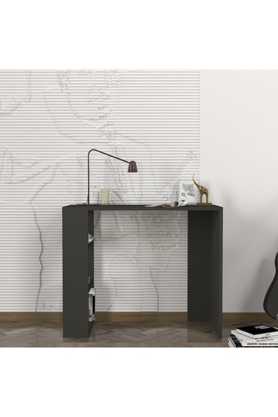 UnicUtil Simple Desk, Modern Design, Unique, 90 x 40 x 73.8 cm, Anthracite Grey, UUDESK35