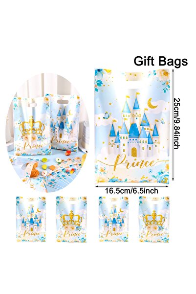 Choice3 20pcs Blue 10/20/50pcs Princess Prince Party Favor Bags Crown Castle ...