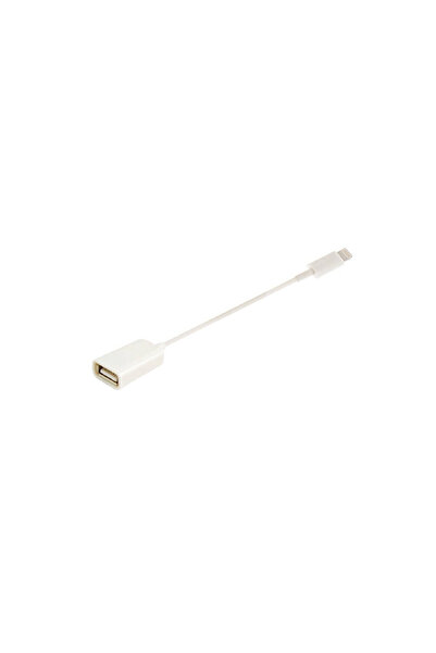OEM Cablu adaptor OTG USB la Apple Lightning 0.1m Alb
