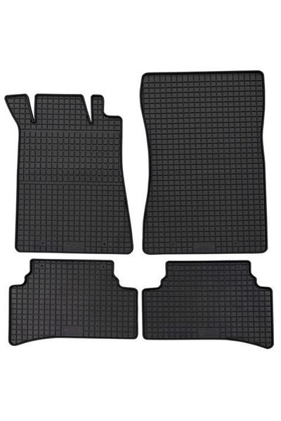 PETEX Set of 4 rubber car mats 42010PX, black, compatible with Mercedes Benz C-CLASS Limousine
