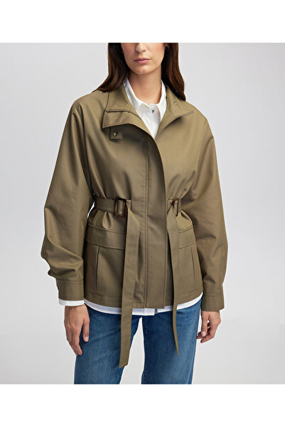 İpekyol Double Buckle Short Top Coat