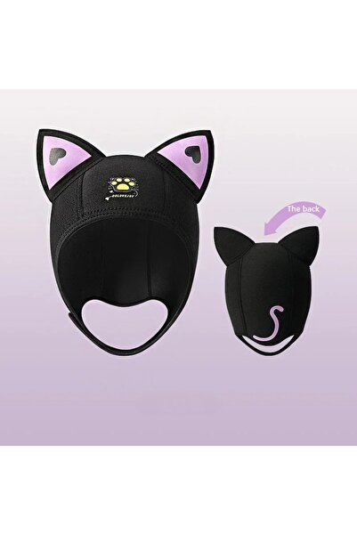 Choice1 XMZ276-Black-Cap Cat Ears Diving Hood 3mm Neoprene Wetsuit Hood Cute ...