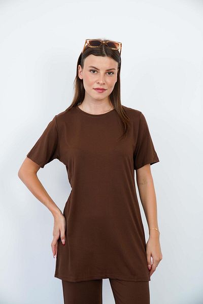 penyebizden Tunic & Trousers Set-Brown