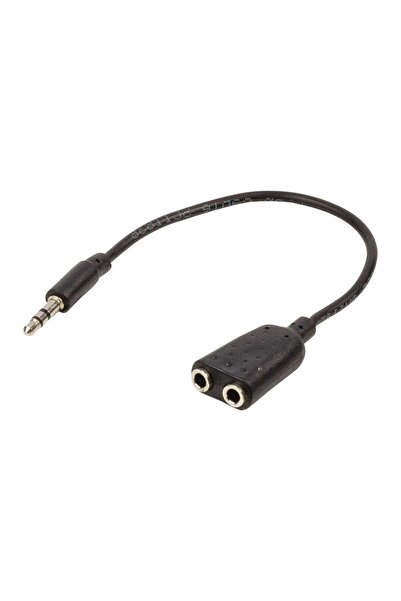 VALUELINE Аудио стерео сплитер 3.5 мм мъжки към 2x 3.5 мм женски 0.2 м черен