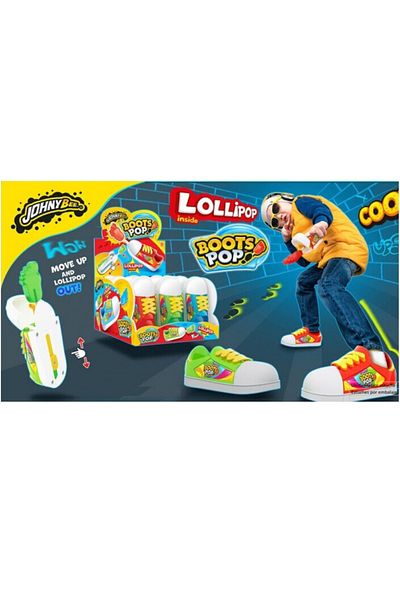Johny Bee Boots Pop - Adidas Shaped Toy Lollipop 12 pieces
