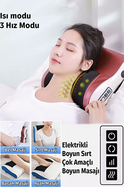 nextbuy Elektrikli Ovmalı Isıtmalı 3 Hız Modlu Omuz Boyun Sırt Çoklu Yastık M...
