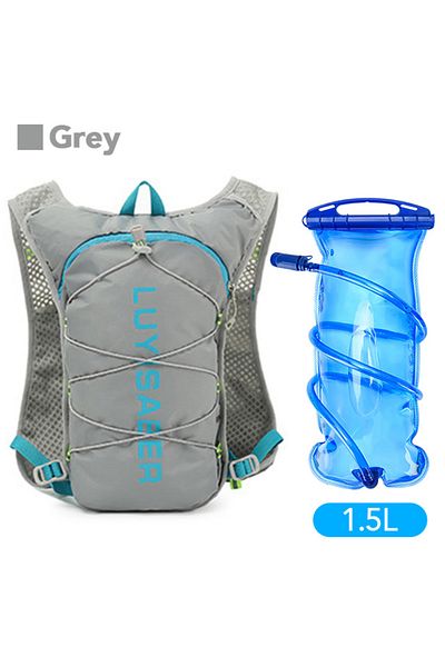 Choice grey 1.5L Running, cycling, trail running, hiking, marathon, ultra-light outdoor water bag backpack,
