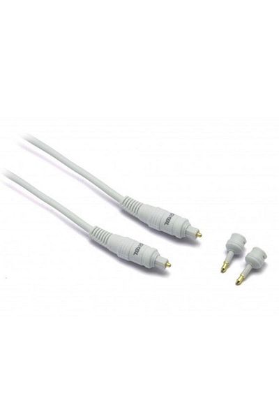 GBL G&Bl 6105 - كابل بصري Toslink ذهبي معدني 1 متر أبيض
