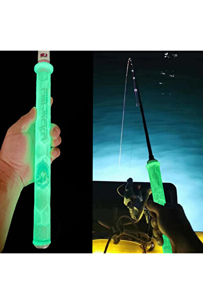 Choice غطاء مقبض صنارة الصيد المقاوم للانزلاق من السيليكون المضيء والمتوهج، ق...