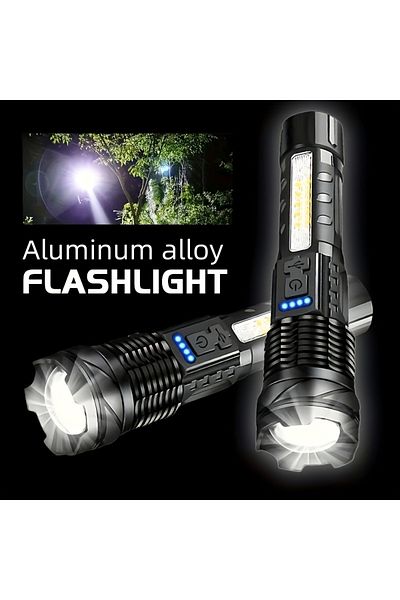 Choice 2pcs Strong Light Flashlight Charging, Long Endurance, Outdoor Multifunctional Long-range Illuminati