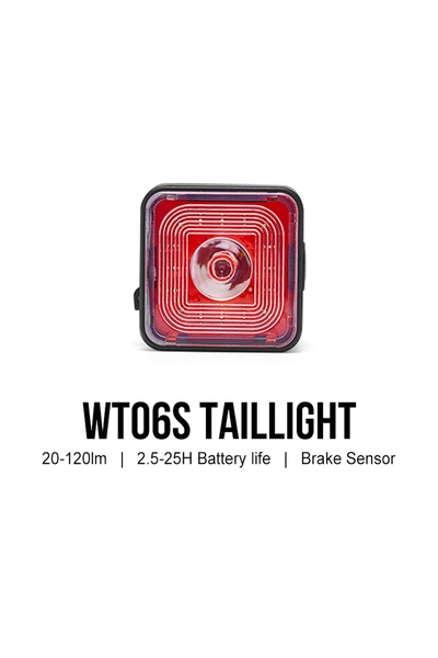 Choice WT06S Bicycle Smart Brake Sensing Light Front Rear Sets IP66 Waterproo...