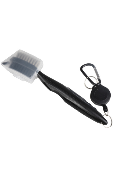 Choice فرشاة تنظيف أخاديد مضرب الجولف السوداء، شعيرات نايلون مزدوجة الجوانب ق...