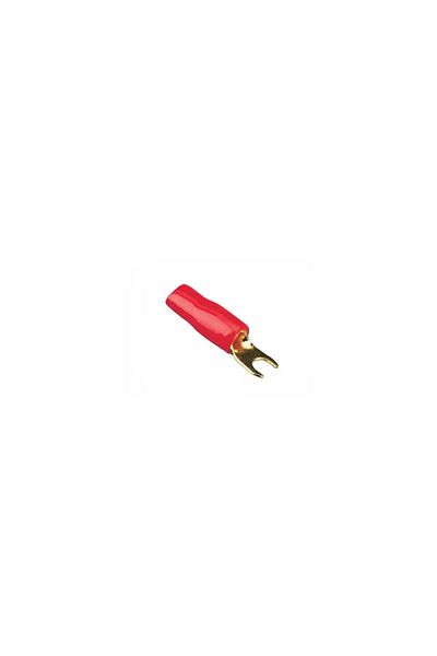 ACV Fork type terminal lug 10mm2 M4 gold plated red insulated