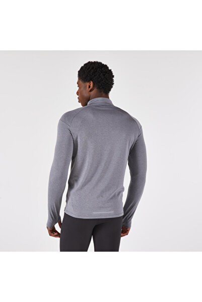 Decathlon Kiprun Men's Long Sleeve Running T-Shirt - Gray - Kiprun Run 100