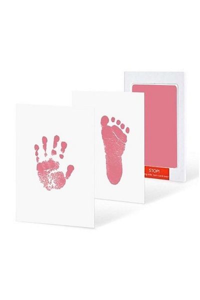 Choice Pink Ink Pad Newborn Baby DIY Hand And Footprint Kit Ink Pads Photo Frame Handprint Toddlers Souveni