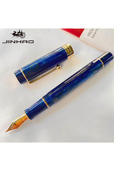 Choice قلم حبر جاف جينهاو 100 أزرق جلاكسي، طراز كلاسيكي، ذو رأس رفيع، أداة كتابة ناعمة