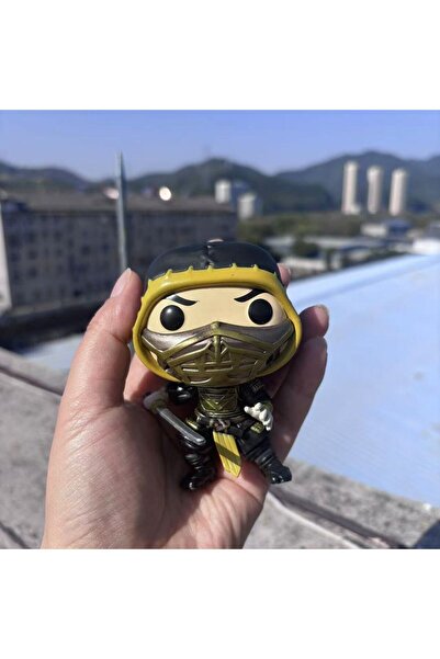 BANDAI مع صندوق 02 لعبة مورتال كومبات ساب زيرو سكوربيون، مجموعة ألعاب فينيل لطيفة