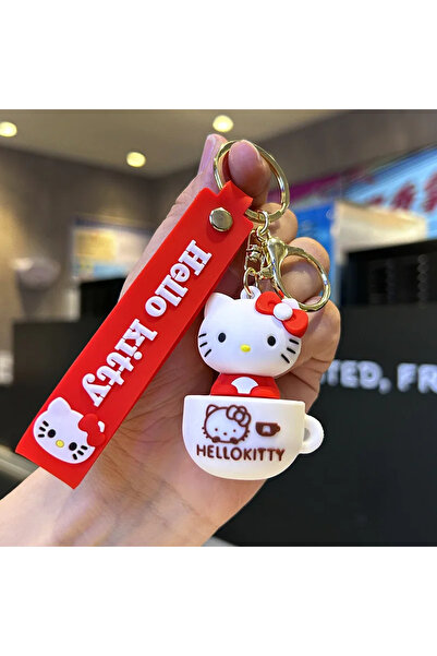 Miniso سلسلة مفاتيح 04 من Sanrio Hello Kitty للنساء على شكل سلسلة مفاتيح Kuromi الكرتونية اللطيفة للفتيات حقيبة مدرسية حقيبة كتف سيارة K