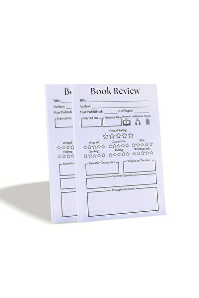 Choice 2 Pcs 2 Pcs Funny Book Review Notepad ,Perfect Gift for Book Lovers & Daily Office Use,40 Sheets/Pad