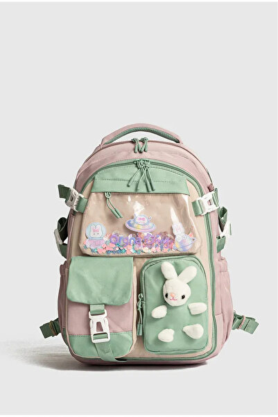 Catwins Rucsac de lux ortopedic pentru școală primară pentru fete cu ursuleț ...