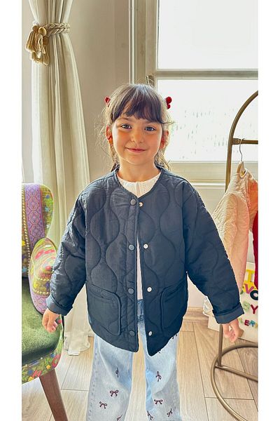 VOSVOSBABYSTORE Black Quilted Children's Jacket