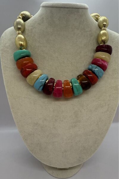 Laura Tasarım Büyük Boncuk Kolye