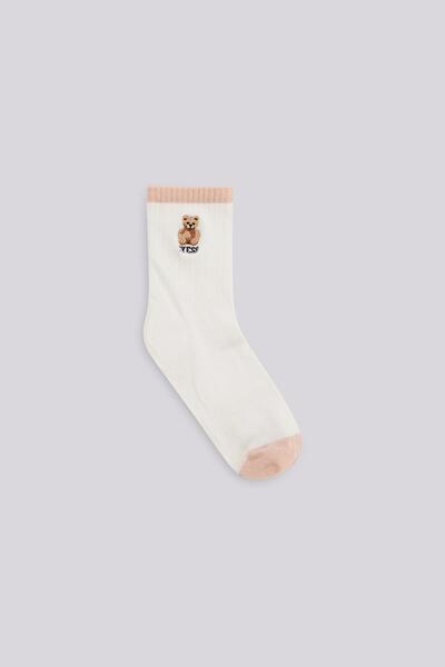 Tyess BG Store Girl's White Socks