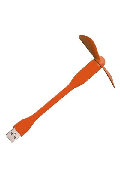2DAYFIND Ventilator portabil USB, 5V, W169, TPE, silicon, portocaliu