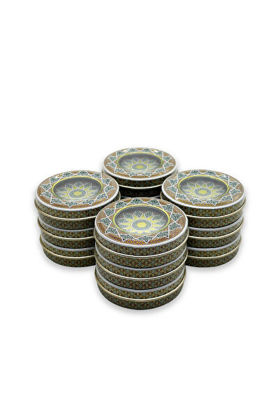 Alhadi For Oud And Saffaron علب زعفران معدنية فارغة - درزن 12 علبة - 1-3 جرام