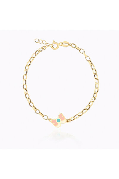 Cherry by Özkonak Pembe Mineli Fiyonk Çocuk Bilekliği