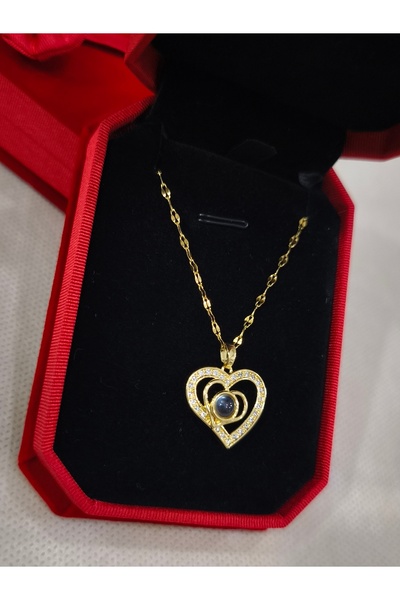 enyatakı 100 dilde seni seviyorum yazan aşk kolyesi özel kendi kadife kutusunda