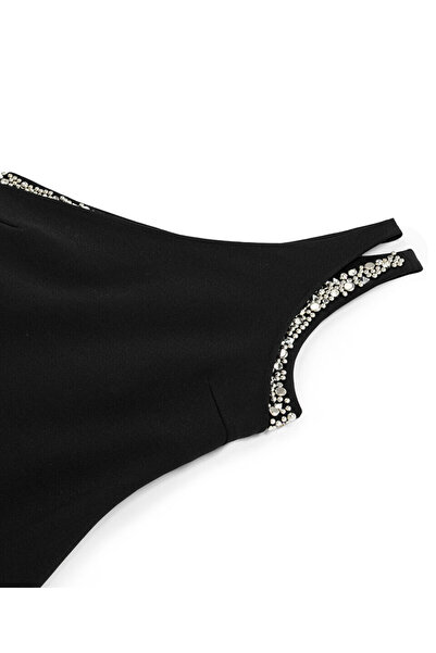 Twist Double Piece Look Embroidered Dress