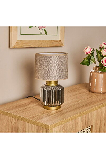 NisaLuce Nisa Luce Rosa Cam Abajur - Füme / Kahverengi / Eskitme