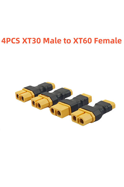 Choice 4PCSXT60-F to XT30-M 4PCS Male/Female XT60 to XT30 Plug Female Male Adapter Converter Connector