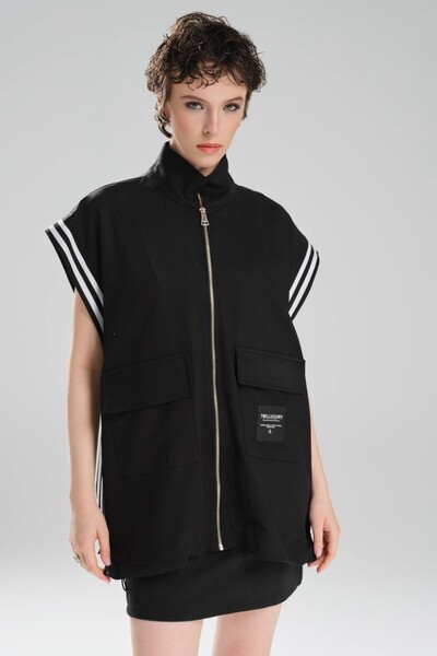 tw3 Vestă cu design cu dungi pentru femei