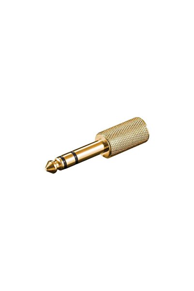 goobay Adaptor jack 6.35 mm tata stereo - 3.5 mm mama stereo auriu