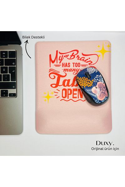 Duxy Witty Wrist Rest Mouse Pad, Non-Slip Base, Comfortable and Soft Mousepad for Home Office and Gaming