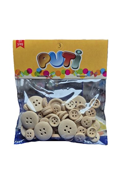 Puti NATUREL AHSAP DUGME 60 LI (11158)