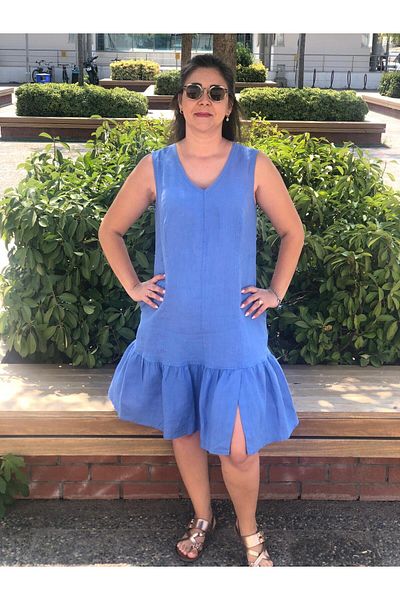 BAKTAGÖR Fir Fir Detailed Linen Dress