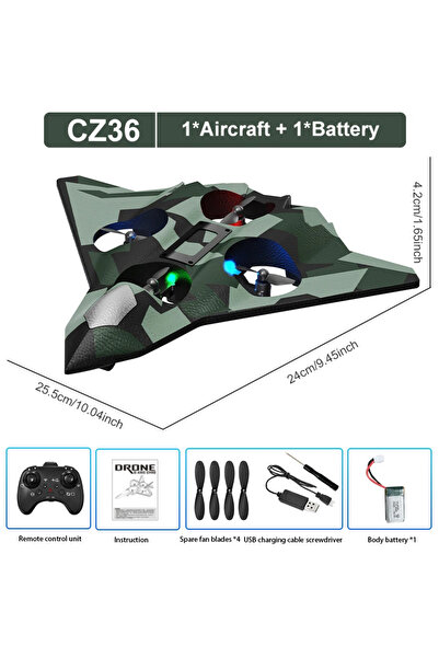 Choice طائرة CZ36 خضراء تعمل بالتحكم عن بعد، مصنوعة من رغوة EPP، طائرة شراعية...