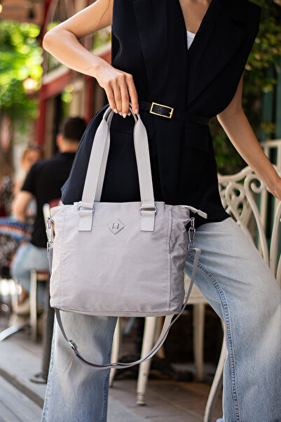 Sanmorris Sn 4012 Water Resistant Multi Compartment Crinkle Bag Sleeve Bag Shoulder A.Grey