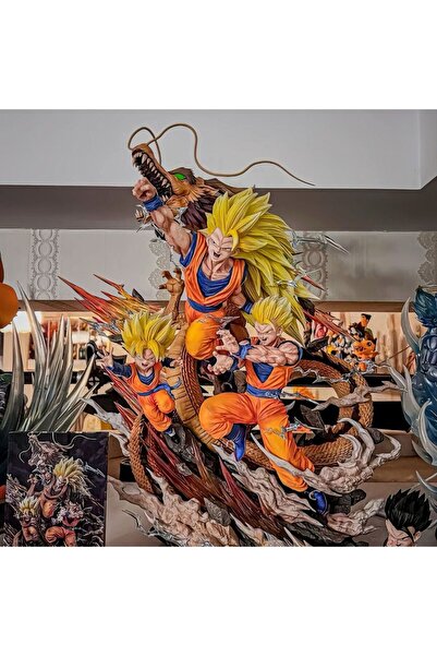 BANDAI with box A Dragon Ball Goku Anime Figure Son Goku Gohan Goten Super Saiyan 3 Dragon Fist Figurine Pv