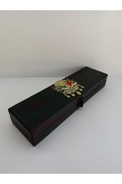 LARTEWOOD Aksesuar Takı kutusu, Tespih Kutusu, Hediyelik Osmanlı Tuğralı Ahşa...
