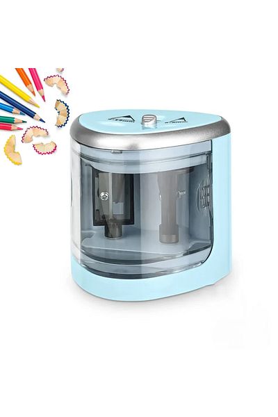Choice Blue Tenwin New Two-hole Electric Automatic Pencil Sharpener Switch Pencil Sharpener Home Office Sch