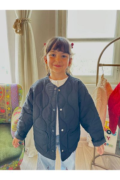 VOSVOSBABYSTORE Black Quilted Children's Jacket