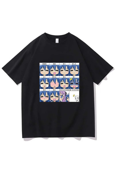 Tarzsokak Tricou negru Lucky Star Konata cu imprimeu grafic amuzant cu desene...