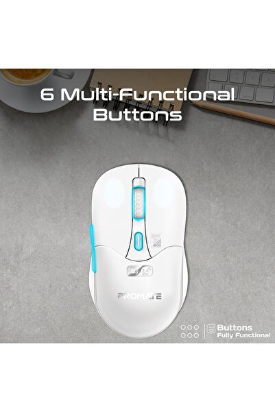 Promate dual mode wireless mouse with bluetooth and 2.4ghz connectivity